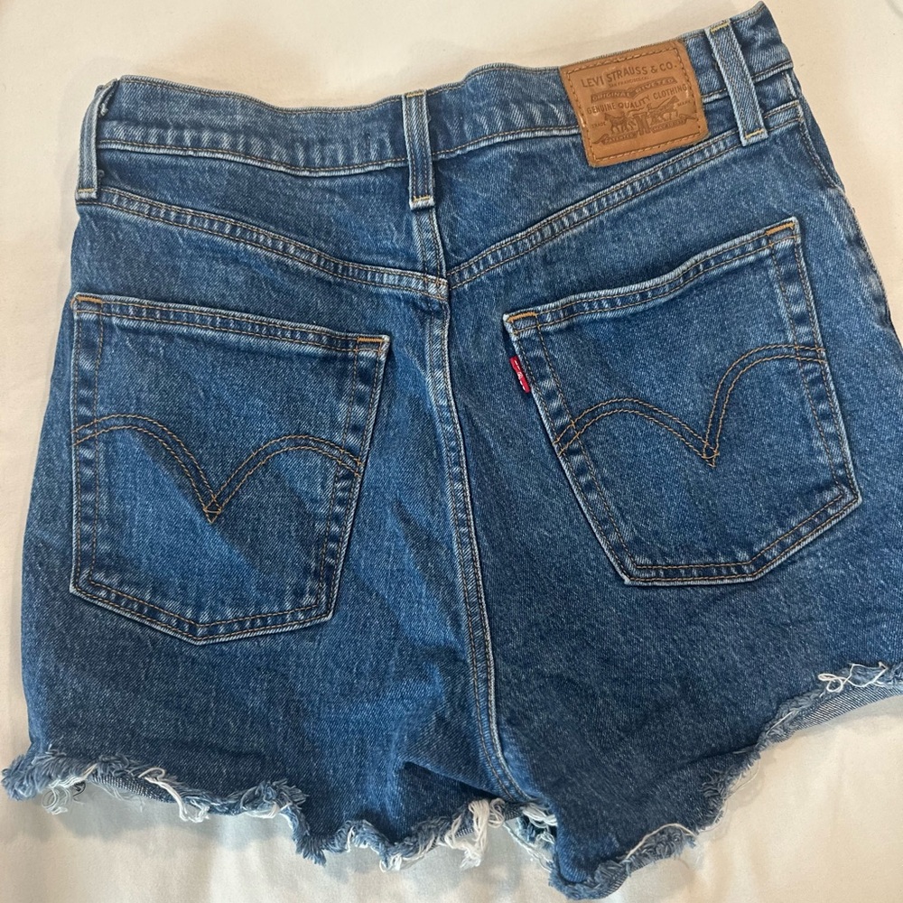 Levi's Blue Jean Shorts Distressed Cut-Off Hem